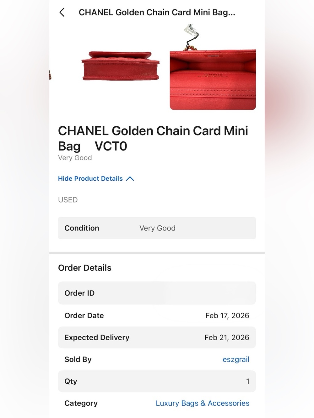 CHANEL Red Pink Quilted Mini Gold Chain Crossbody - Picture 4 of 15